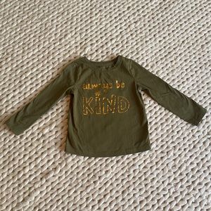 Cat & Jack Always Be Kind Long Sleeve Tee Size 3T